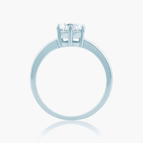 Pierścionek zaręczynowy SAVICKI: białe złoto, diament